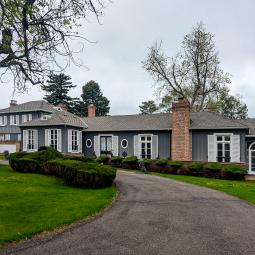 The east facade of the Harvey Mansion in the Harvey Park neighborhood.